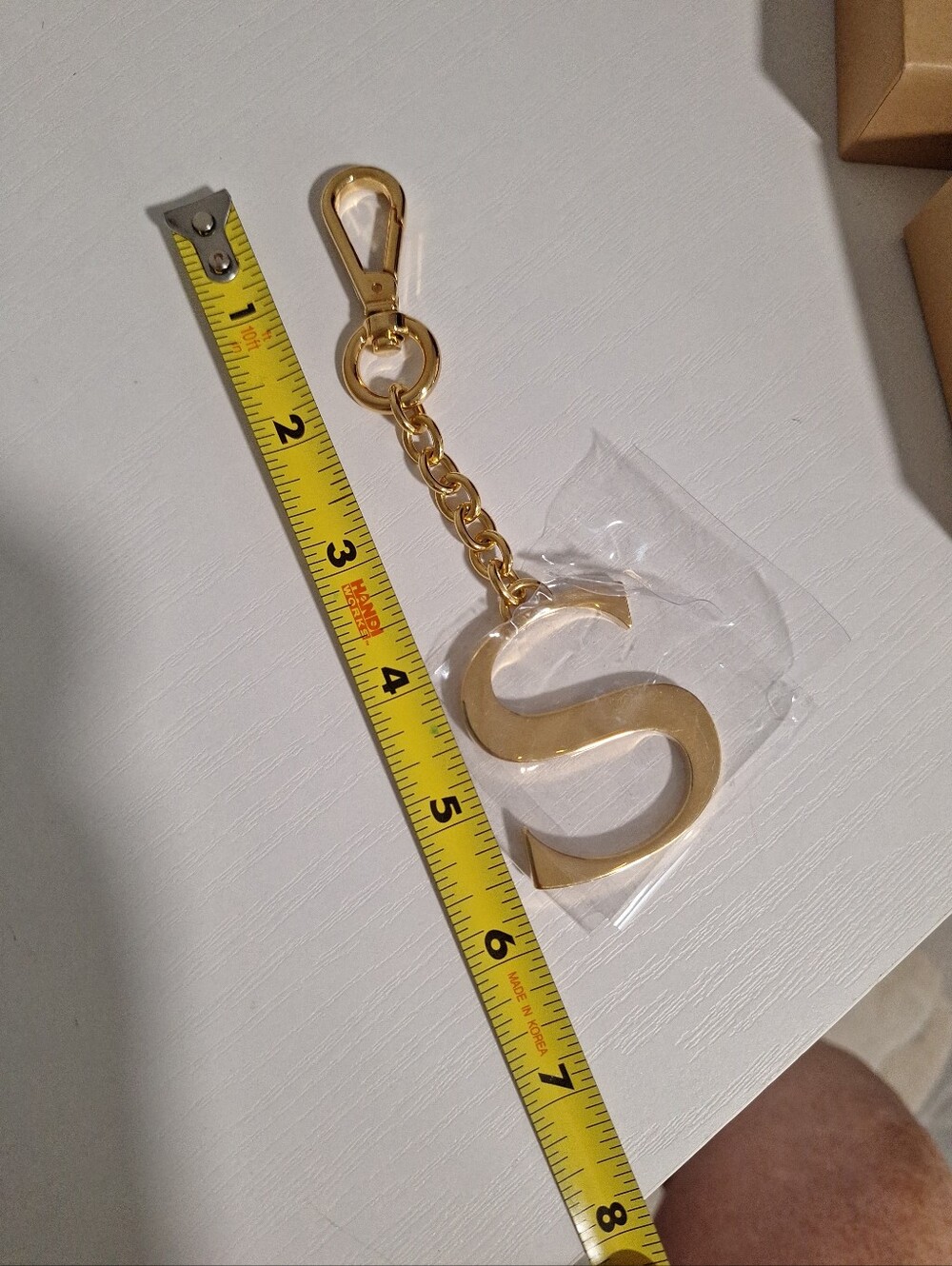 Dooney and Bourke Gold Tone Keychain, Alphabet Letter "S", NWT, Purse Charm - Picture 3 of 4